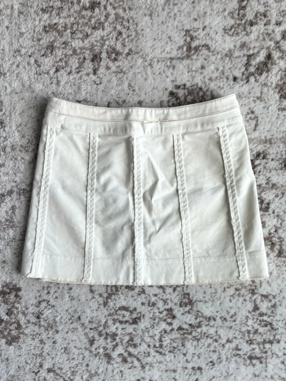 Zuczug Cream Wrap Mini Skirt - Clean A-Line Panel Design - Picture 7 of 10